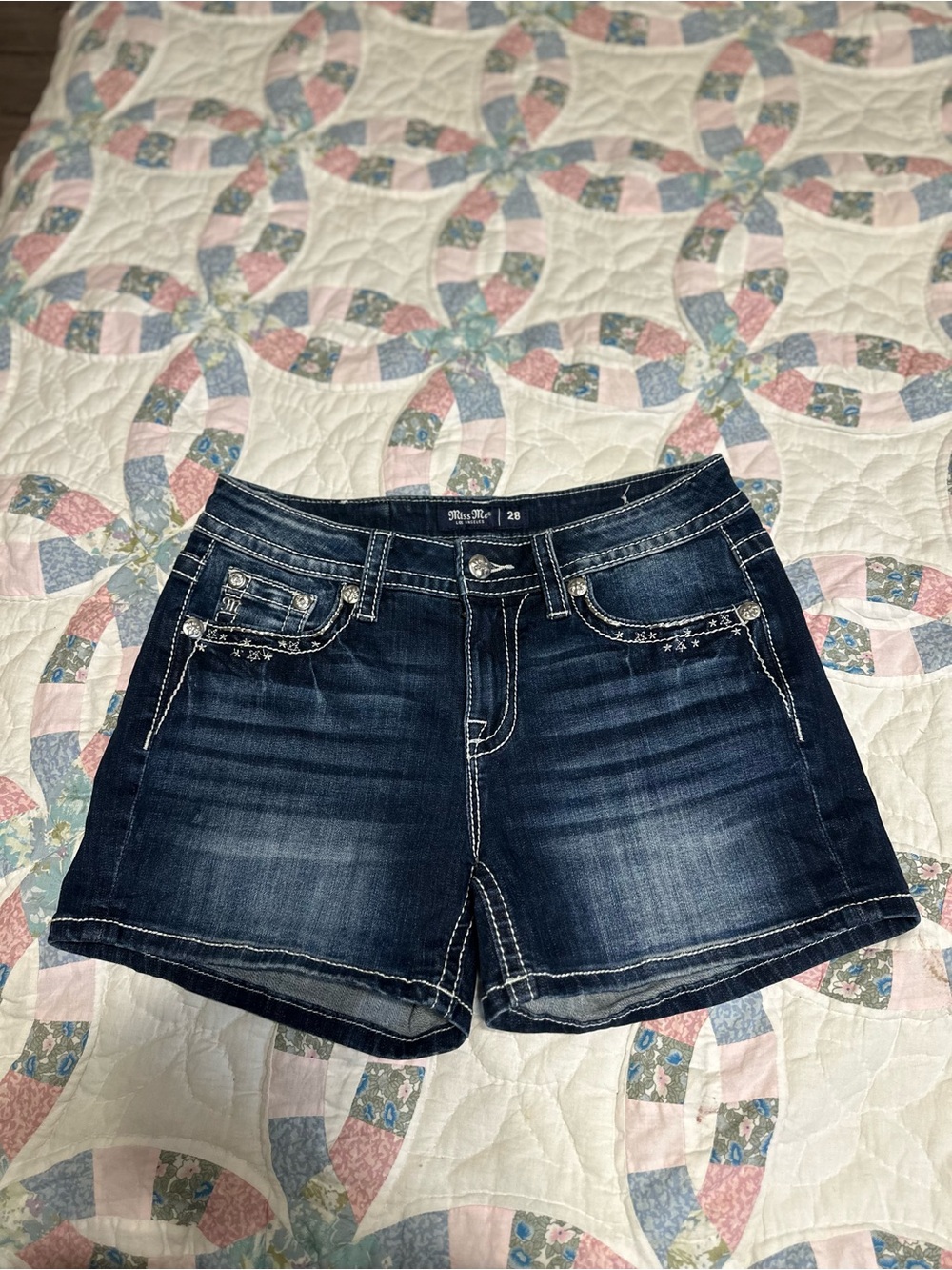 Miss Me Dark Wash Boot Cut Jeans - Blue